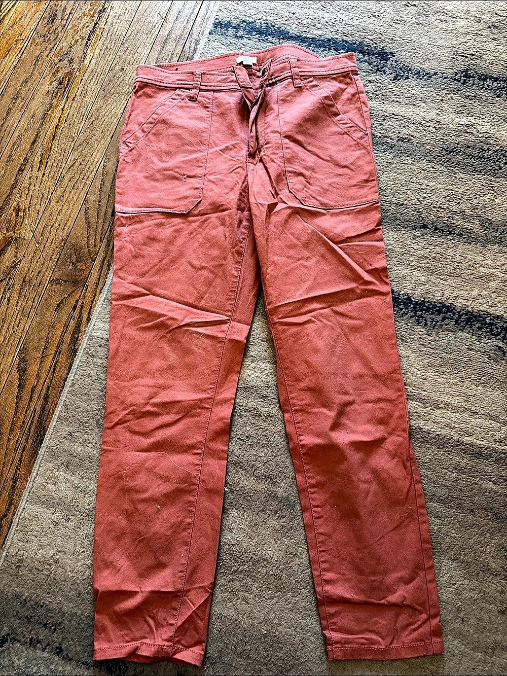 J.Crew Straight Leg Pant Cotton Pants in Pink Waist 29